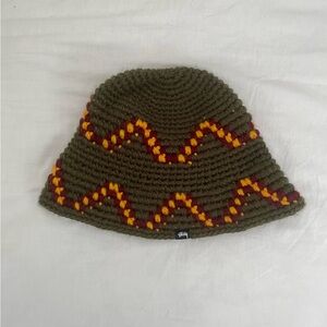 Stussy Olive Knit Bucket Hat